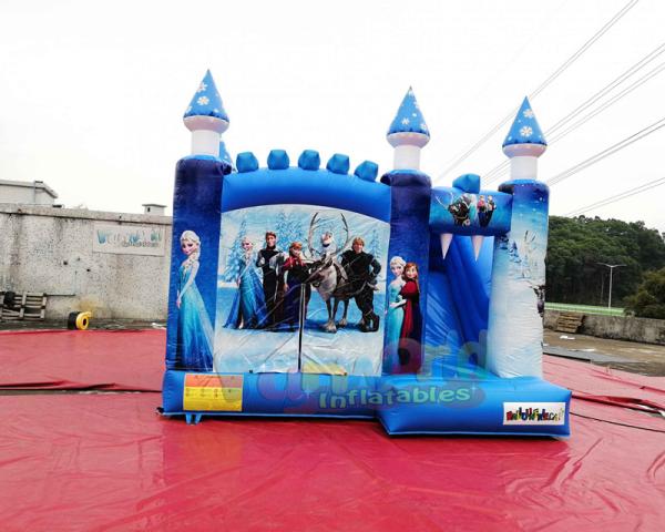 Frozen Inflatable Bouncer Slide Jumping Castle Combo 1 Year Guarantee