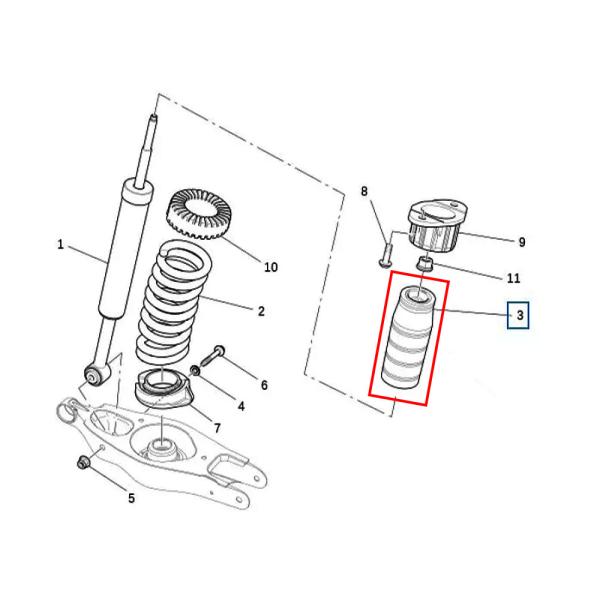 For Maserati Ghibli Quattroporte Rear Shock Absorber Dust Sleeve With Rubber Pad OEM 670038694 670038695