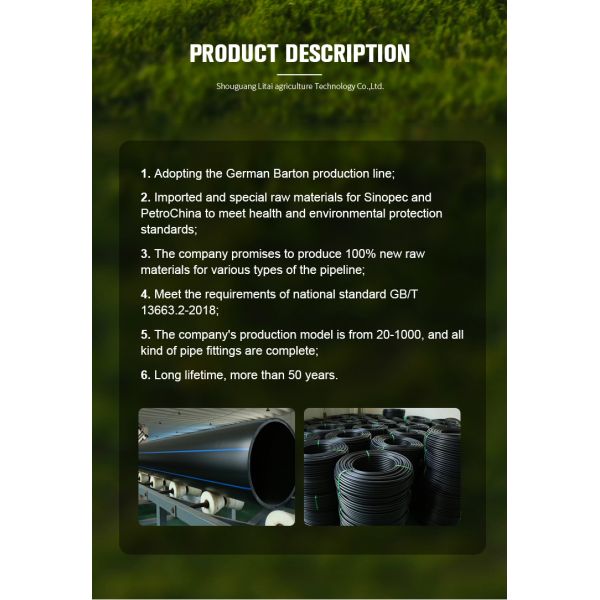 Аграрные капельные трубы для ирригационной системы 10 дюймов Диаметр 6-12 м Длина