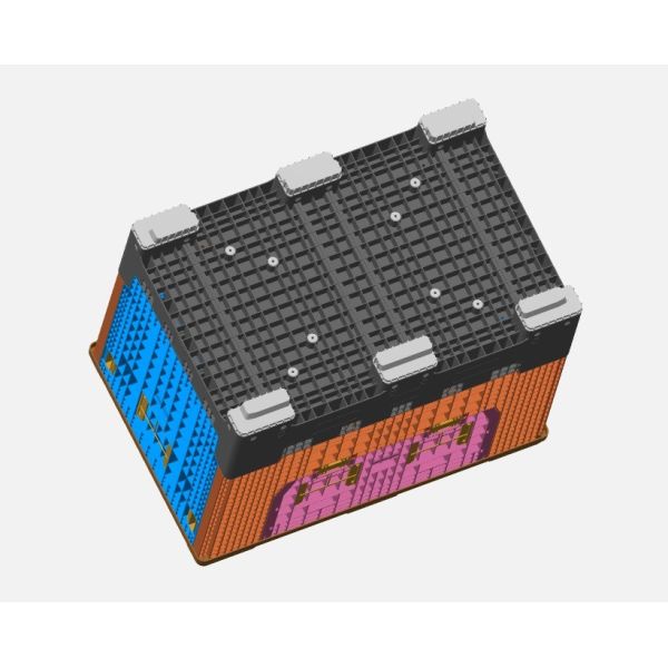 Foldable Plastic Storage Container Stackable Pallet Storage Bin Box Other Color Black