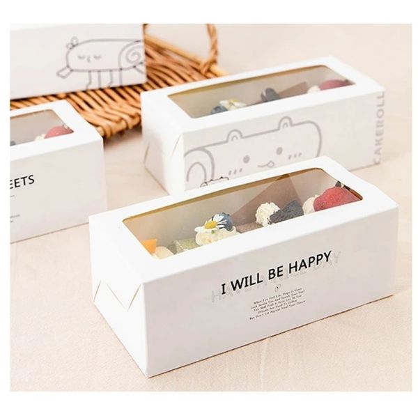Initial Payment Personalized Acrylic Happy Birthday Cake Box with Custom Logo Design