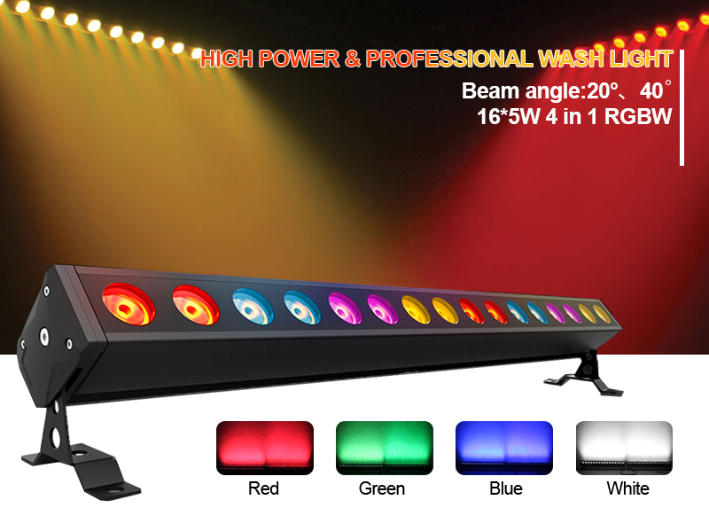 Powercon света этапа rgbw 4in1 Dmx 16x5w водоустойчивое привело шайбу стены для баров аудиторий