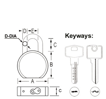 Rarlux New Design Steel Iron Padlock Anti-cut Round Type Solid Steel Padlock
