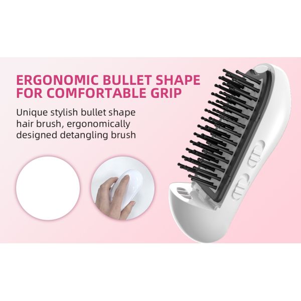 Brosse à cheveux IONIQUE CE FCC avec ions négatifs, 1W, LED bleue