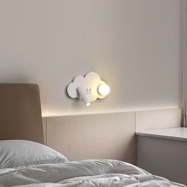 Bedroom bedside reading wall lamp creative full acrylic ball eye protection spotlight modern sofa background wall lamps