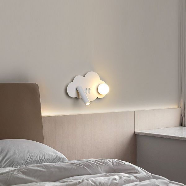 Bedroom bedside reading wall lamp creative full acrylic ball eye protection spotlight modern sofa background wall lamps
