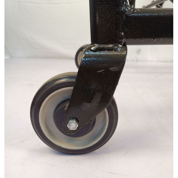 American Style Black Steel Shopping Cart Electrophoretic Metal Shopping Cart