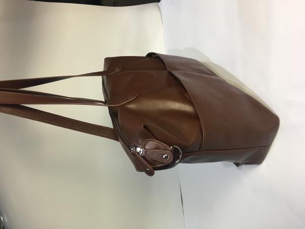 Neutral PU Leather Baby Changing Bag , Messenger Diaper Bag 18W X 13H  X 4.5D Inch