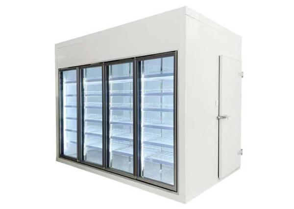 7500L R404 Commercial Display Freezer Multi Glass Door Walk In Cold Storage Display Chiller