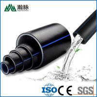 PE de tuyau d'approvisionnement en eau de HDPE de 600mm noir pour le drain droit DN25mm d'eaux d'égout