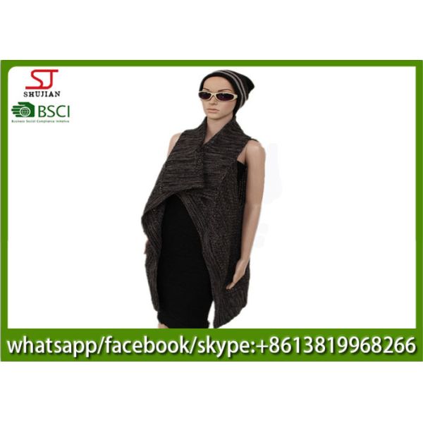 80*90cm 100%Acrylic Stripe Knitting Poncho Hot sale keep warm fashion factory waistcoat