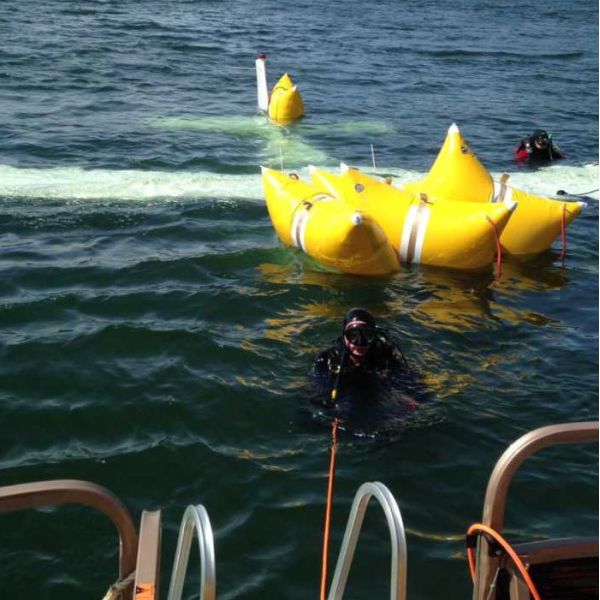 Форма подушки Подводная надувная плоская спасательная воздушная сумка