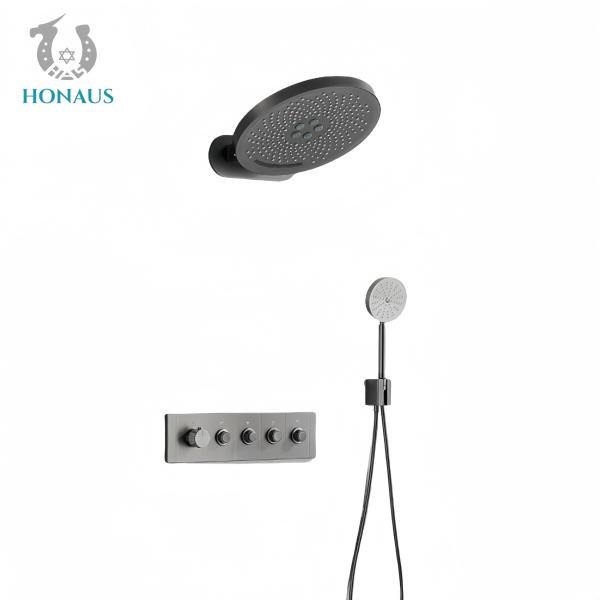 Modern Concealed Valve Showers Four Outlets Thermostatic Easy Maintenance