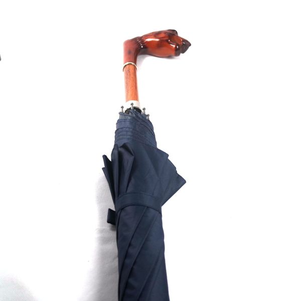 Beech Wooden Umbrella Animal Handle Windproof Eco Friendly