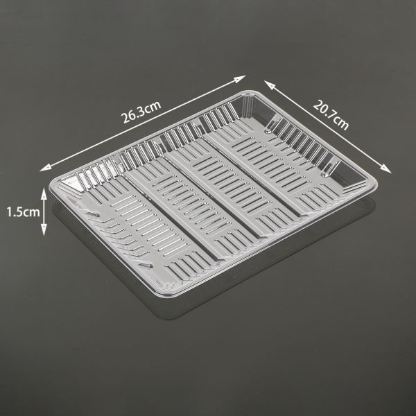 Food Grade 260x210x15mm Disposable plastic Vegetable packing Trays