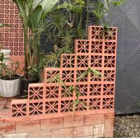 Red Fire Terracota Breeze Tile Decorativo Bloco de Jardim