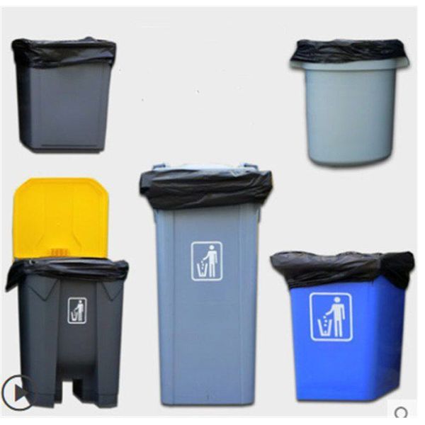 Black Biodegradable Garbage Bags / Biodegradable Dustbin Bags OEM Acceptable