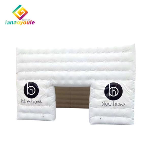 Pvc Waterproof Inflatable Camping Tent , Inflatable Cube Tent For Outdoor Party