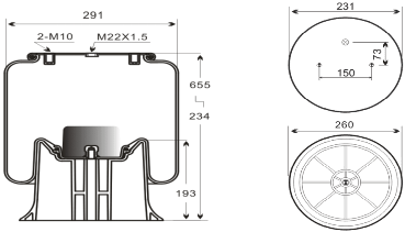 Suspension Manufacturer Firestone W01-M58-8186 Truck Air Springs With Factory Price