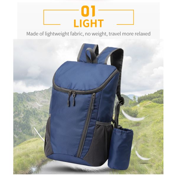 пеший туризм перемещения рюкзака складной сумки альпинизма 23L Ultralight на открытом воздухе задействуя