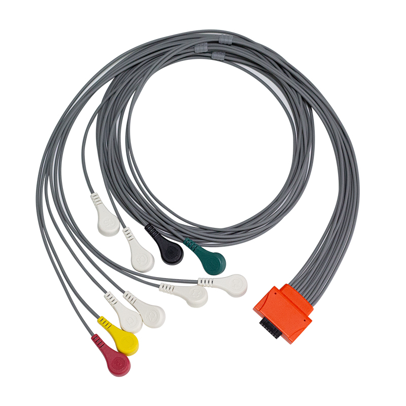 Compatible Cardioline Walk400h Clickholter NG 5 7 Lead TPU Material IEC Color
