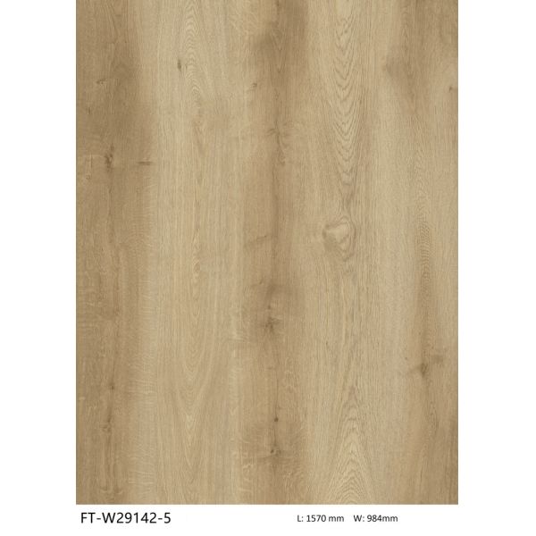 GKBM FT-W29142-5 Eco-friendly Antibacterial Fireproof Unilin Click Light Brown Jump Color Oak Wood Grain SPC Flooring