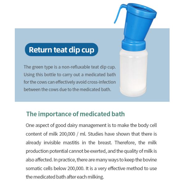 Dairy Facility Cleaning Supplies HL-MP57 Teat Dip Cup Keep Dairy Cattles Clean and Effective