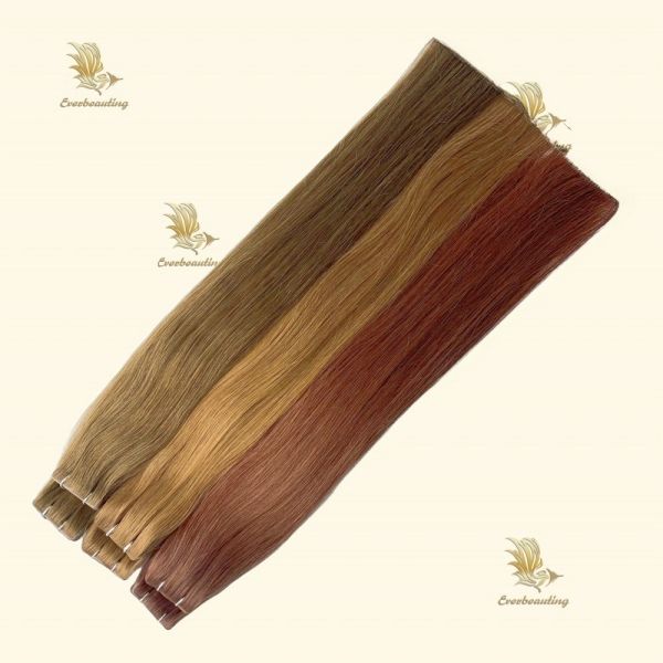 Pre-Bonded Style Tape Invisible Tape Human Hair Extensions with Thick and Seamless Ends