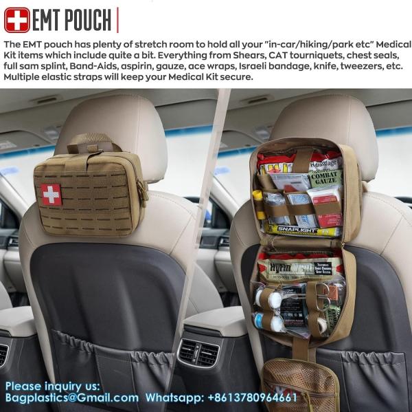 Outdoor Utility Medical Pouch Tactical MOLLE Accessory Pouch Medical Pouch Tactical First Aid Pouch EMT Rip-Away IFAK
