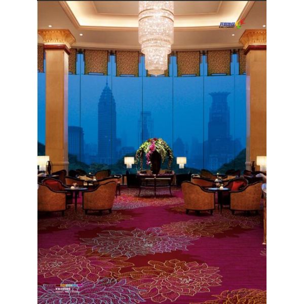 Surface Printed Nylon Carpet Tiles Pile Height 5-12mm Customized Service