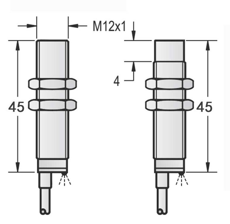 Переключатель датчика близости Dc Luoshida 12V цилиндрический индуктивный с типом кабеля
