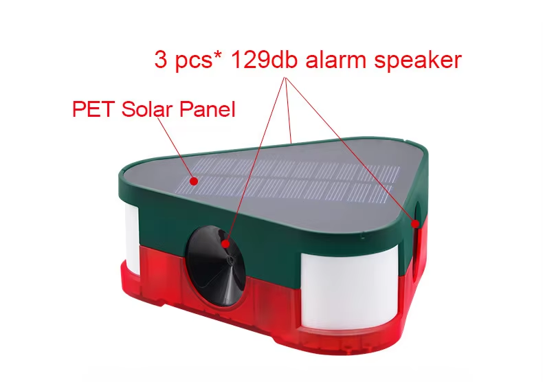 Power Supply Solar Ultrasonic Animal Repellent System with 360 Degree Induction Alarm