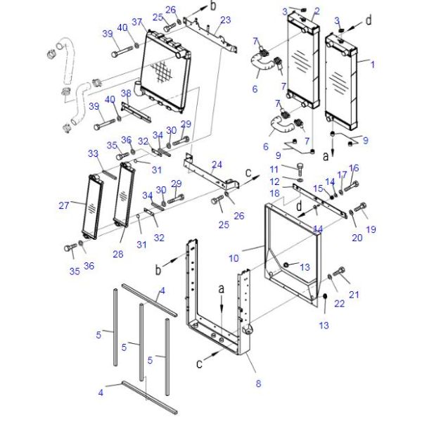 421-03-44150 4210344150 Aftercooler Radiator For Komatsu Wheel Loader Parts
