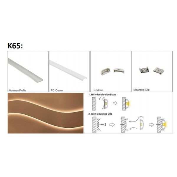 Гибкое штранг-прессование u Alu профиля привело кривую Bendable 6063 T5 канала света прокладки утопленную