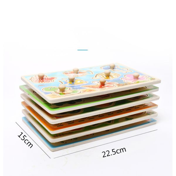 Игрушки Unisex 15cm деревянных животных мозаик деревянные воспитательные