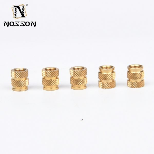 Brass Threaded Insert Nut M3 M4 M6 Knurled Thread Nut for Oil Gas Pipeline Construction and High Temperature Resistance