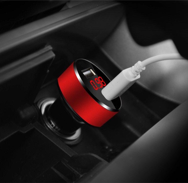 DC заряжателя 30W телефона автомобиля USB ODM двойной быстрый высокоскоростной к заряжателю автомобиля DC с дисплеем СИД