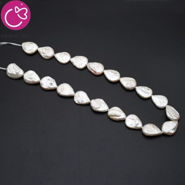 Wholesale Irregular Baroque Pearl Big Beads Water Drop White Peals Elegant Natural Freshwater Pearl Beads for Jewelry Making