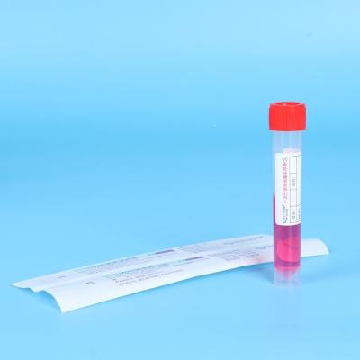 Red DNA Oral Nasal  Virus Sampling Tube Medical PP Material