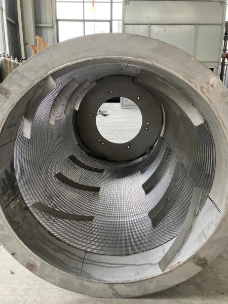 Ecrã de tambor rotativo de separação de líquidos sólidos 0,25 mm - 3 mm Abertura de águas residuais industriais municipais