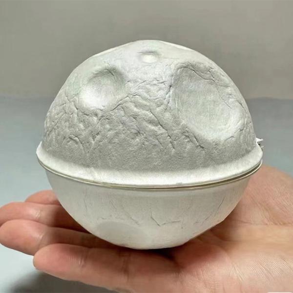 Boîte cadeau en pâte moulée écologique Ronde, biodégradable