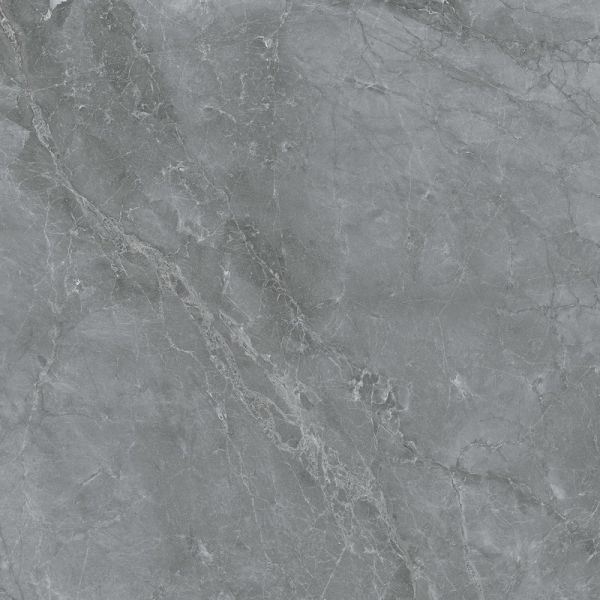 600x600 Gray Polished Porcelain Tiles With Stone Imitation Texture
