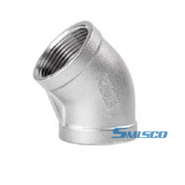 Codo de 45 grados de acero inoxidable 304 3/4 NPT Clase 150