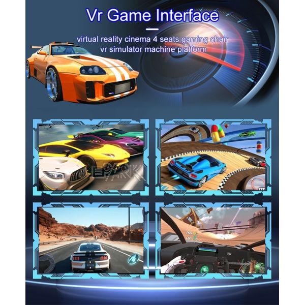 Hot Selling Six-Axis Three-Screen Racing Car 300Kg 9D Vr Racing  Simulator
