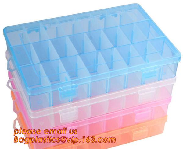 Plastic Storage Box With 15 Removable Compartments Tool Containers, plastic divided storage box for candy and nuts