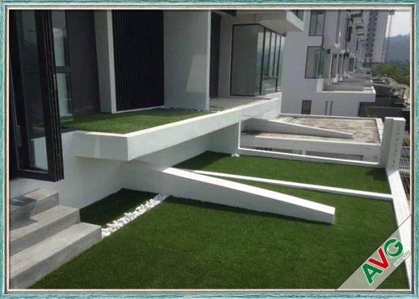 Weather Resistance Garden Artificial Grass 11200 Dtex Field Green / Apple Green