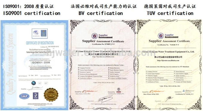 Planta móvil de la purificación del agua del RO, sistemas de tratamiento de aguas móviles garantía de 1 año