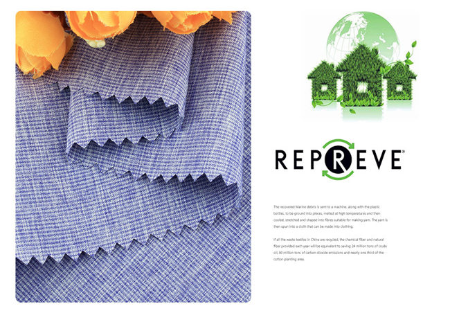 100% Polyester Two Tone Recycled Plastic Bottle Fabric RPET Outdoor Skiing Jacket Fabric Material