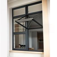 Fenêtres à double volet personnalisées contemporaines en verre en aluminium