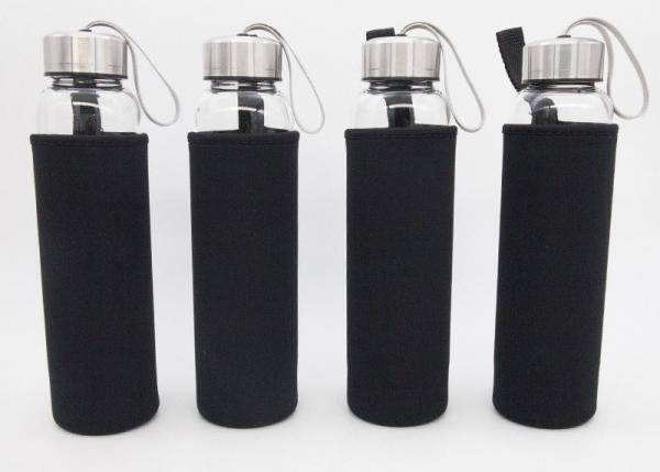 Natural Crystal Energy Glass Water Bottle With Rope 500ml Customizable Logo